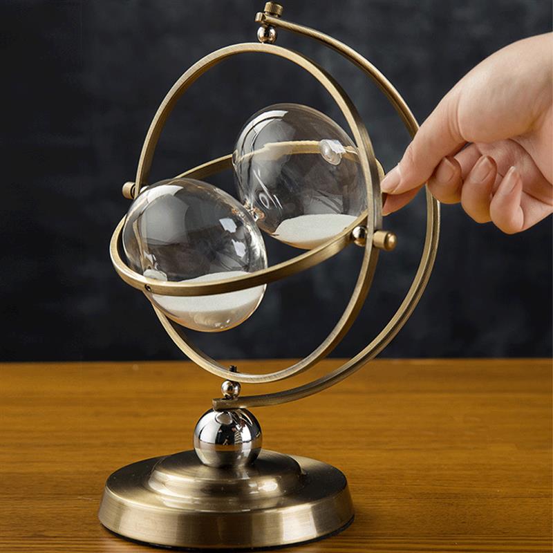 Globe Sand Timer Clock 1 Hour Retro Sandglass 30 Minutes Time Hourglass Timer Living Room Office Home Decoration