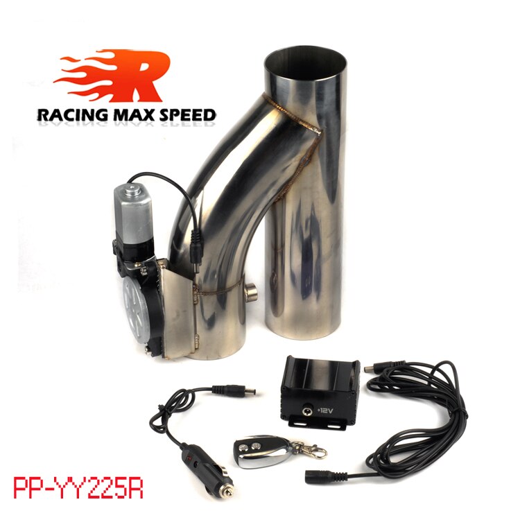 Universal Stainless Steel 2.25" Dump Valve Electric Exhaust Cutout Cut Out with Wire Remote