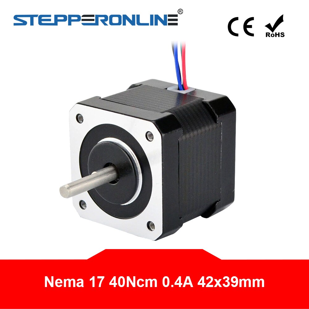 Nema 17 Stepper Motor 40Ncm(56.6oz.in) 12V 0.4A 42x39mm 4-lead Nema17 Stepping Motor for DIY CNC Reprap