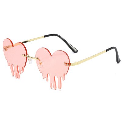 Love Heart Lens Sunglasses Women Transparent Plastic Glasses Style Sun Glasses Female Clear Candy Color Lady