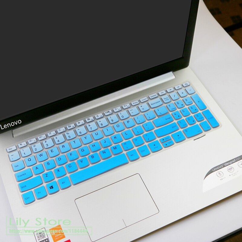 Laptop Keyboard Cover for Lenovo IdeaPad 520 720 15.6-inch - Ultra-thin Silicone Skin: Fade Blue