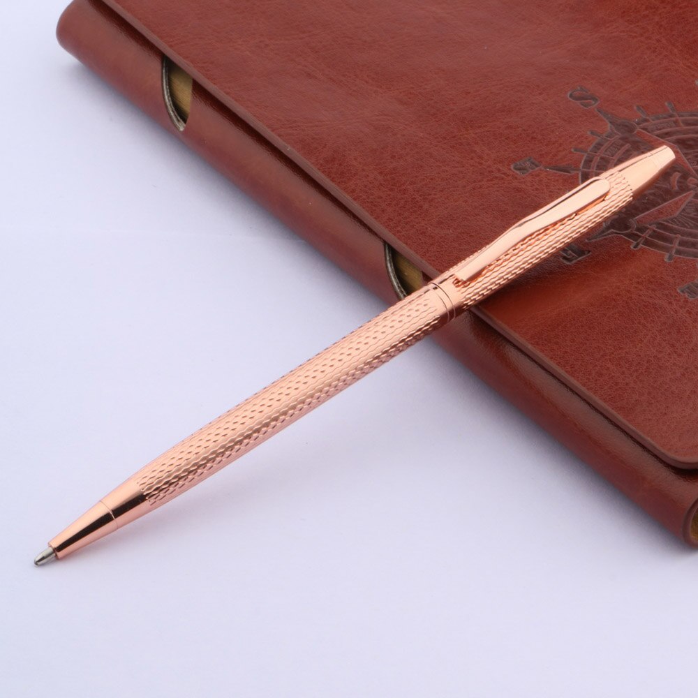 1pc Stainless steel student pen office piece classical Ballpoint Pen