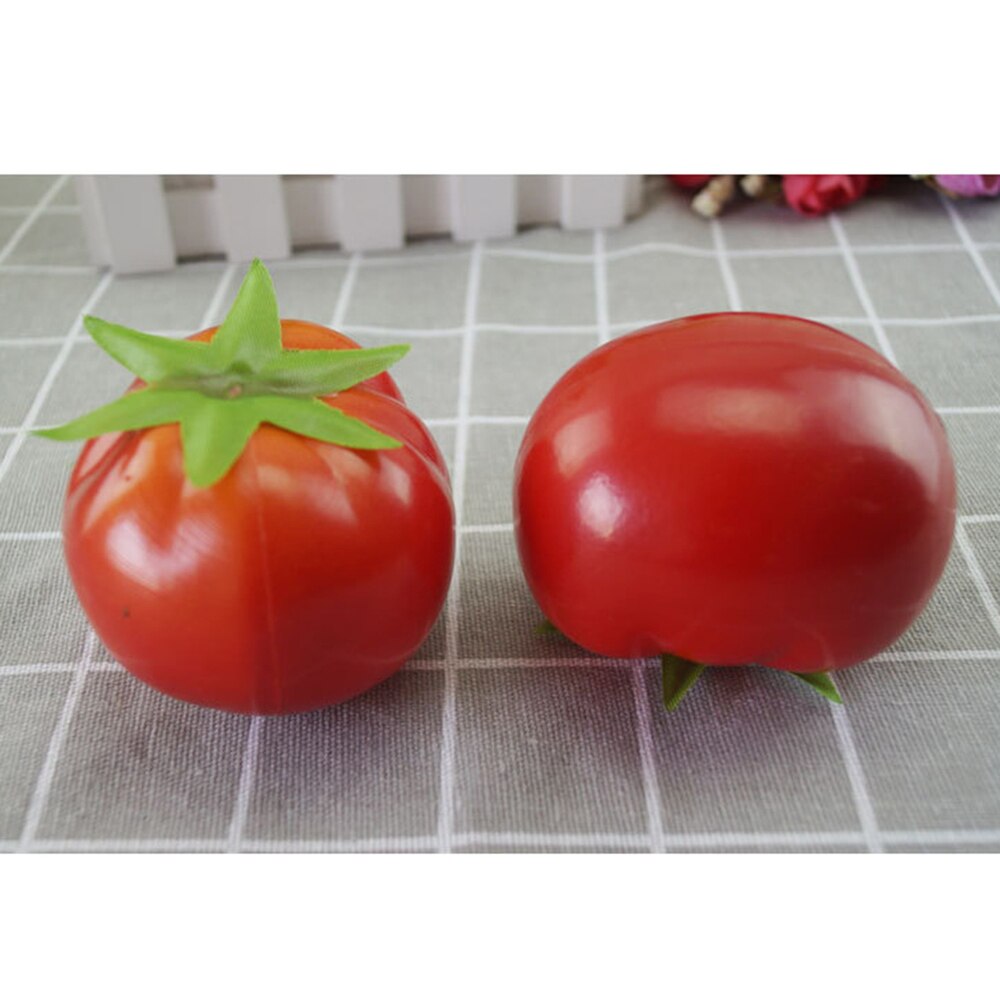 5 pièces Simulation réaliste artificielle tomate légumes en plastique faux fruits maison fête décorative mousse fruits photographie accessoires