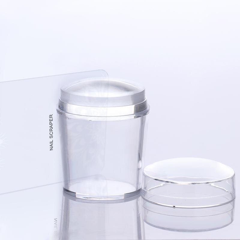 1Pc Silicone Head Nail Art Stamper Scraper Clear Jelly Silicone Stamper for Nail Stamping Plate Scraper Nail Art Tools: 47