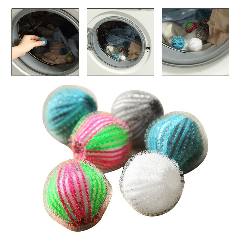 6 Pcs Ontharing Eco Vriendelijke Wassen Ballen Machine Wassen Schoonmaken
