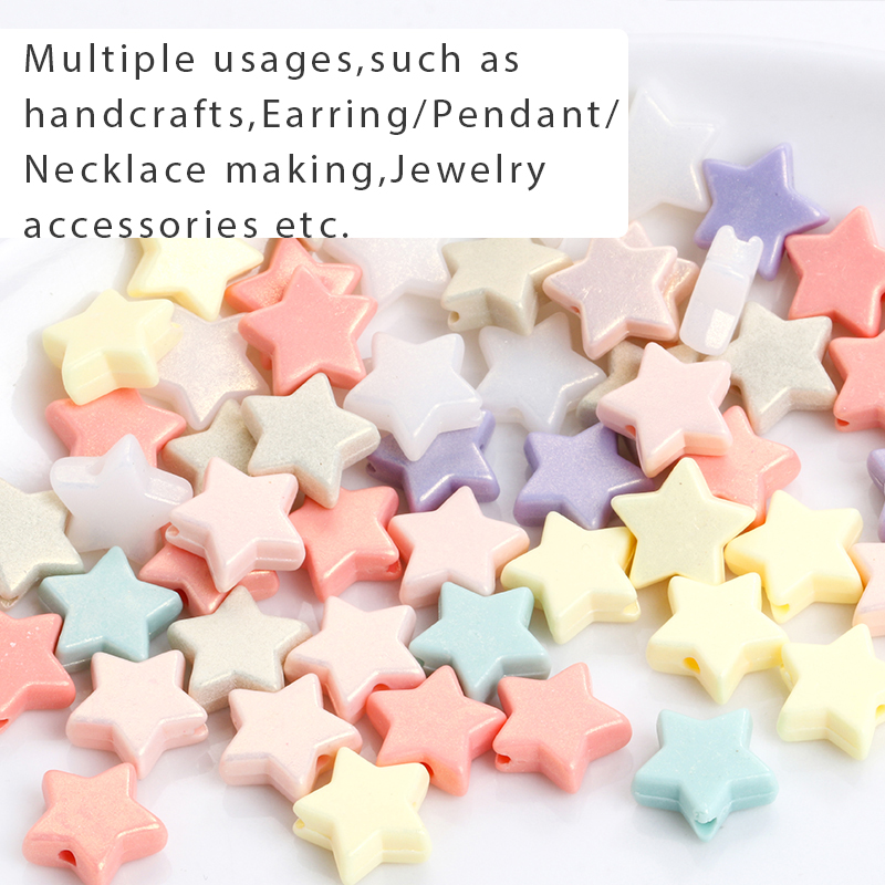 20G/50G 10Mm Abs Parels Gemengde Gekleurde Parels Handcrafts Star Kralen Naaien Diy Ster Ketting Oorbel sieraden Maken Parels