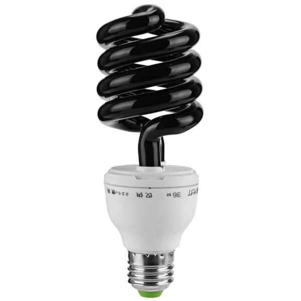 Led -valo 220v 36w 40w e27 ultravioletti uv -spiraali energiaa säästävä musta valo lamppu tb
