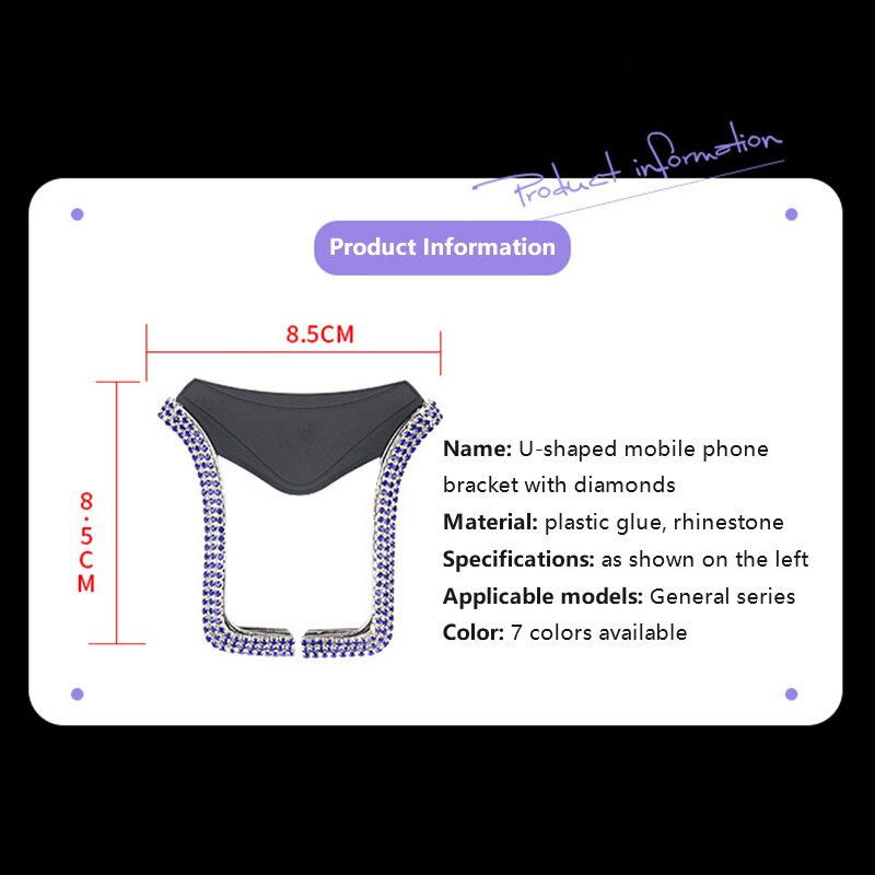 Universal Car Phone Holder With Bing Crystal Rhinestone Car Air Vent Mount Clip Cell Phone Holder For IPhone Samsung Car Holder