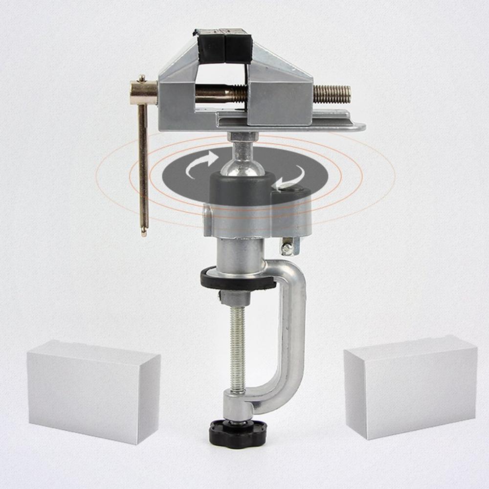 2 in 1 Table Vise Bench Vice Aluminium Alloy 360 Degree Rotating Universal Vise Precise Mini Vise Clamp Alloet