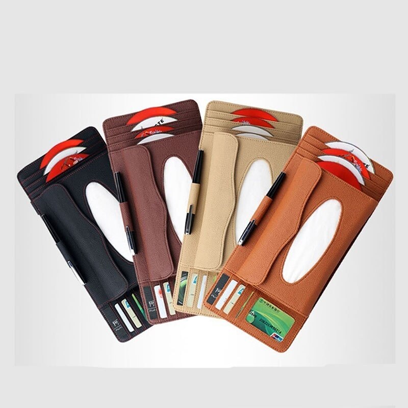 Auto organizer cd tas auto opbergzak zonneklep tissue box vrachtwagen dvd schijf kaarthouder organizer tas papieren servettenhouder