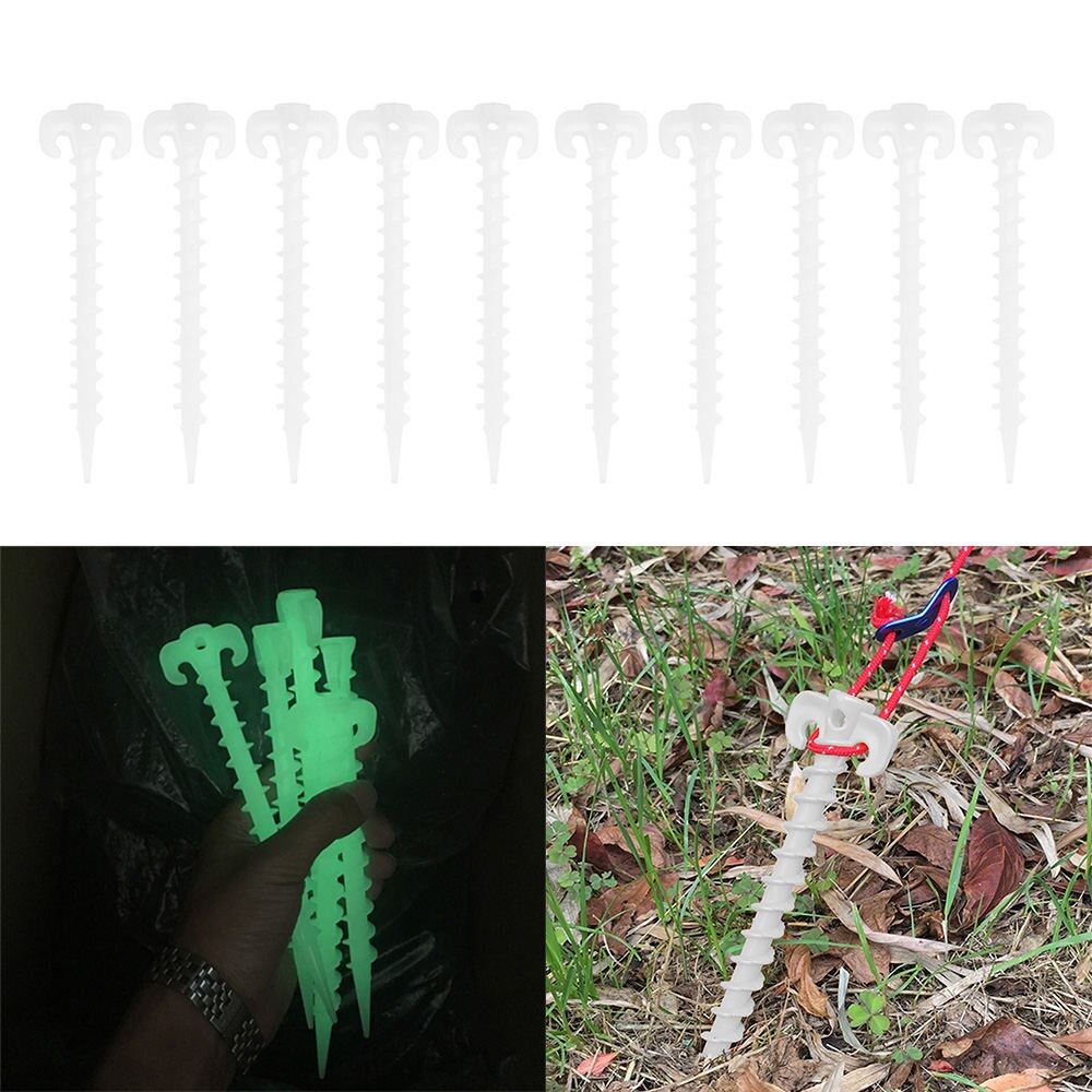 5PCS Tent Screw Pegs Outdoor Stakes Portable Durable Plastic Travel Supplies Accessories Camping Naturehike Tent Ground Nails