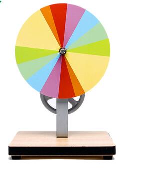 Hånddrevet newton disk syv farveplader syv farveplader studerende fysik og optik undervisningsinstrument