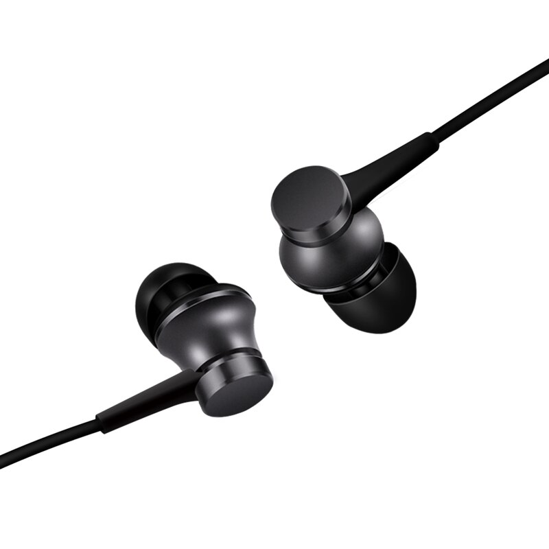 Xiaomi-auriculares internos Piston con micrófono, auriculares 100% originales, versión moderna, auriculares coloridos para teléfono móvil, MP4, MP3 y PC: Black