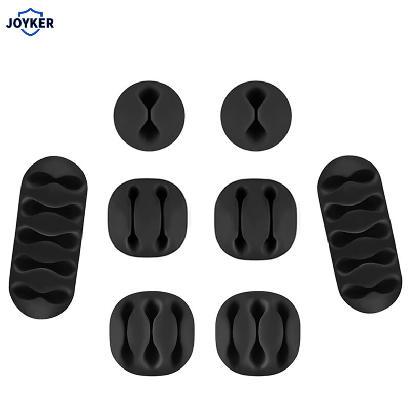 Round Cable Holder Protector Management Device Organizer Finishing Desktop Plug Silicone Wire Retention Clips