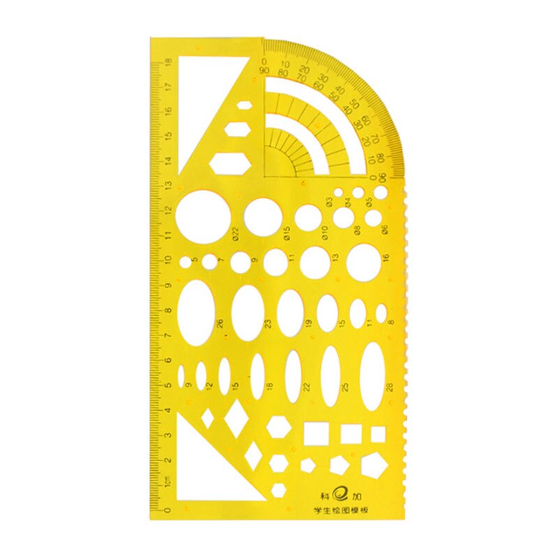 Multifunction Hollow Drawing Template School Student Art Circle Ellipse Geometry Drafting Ruler Protractor Measuring Tool