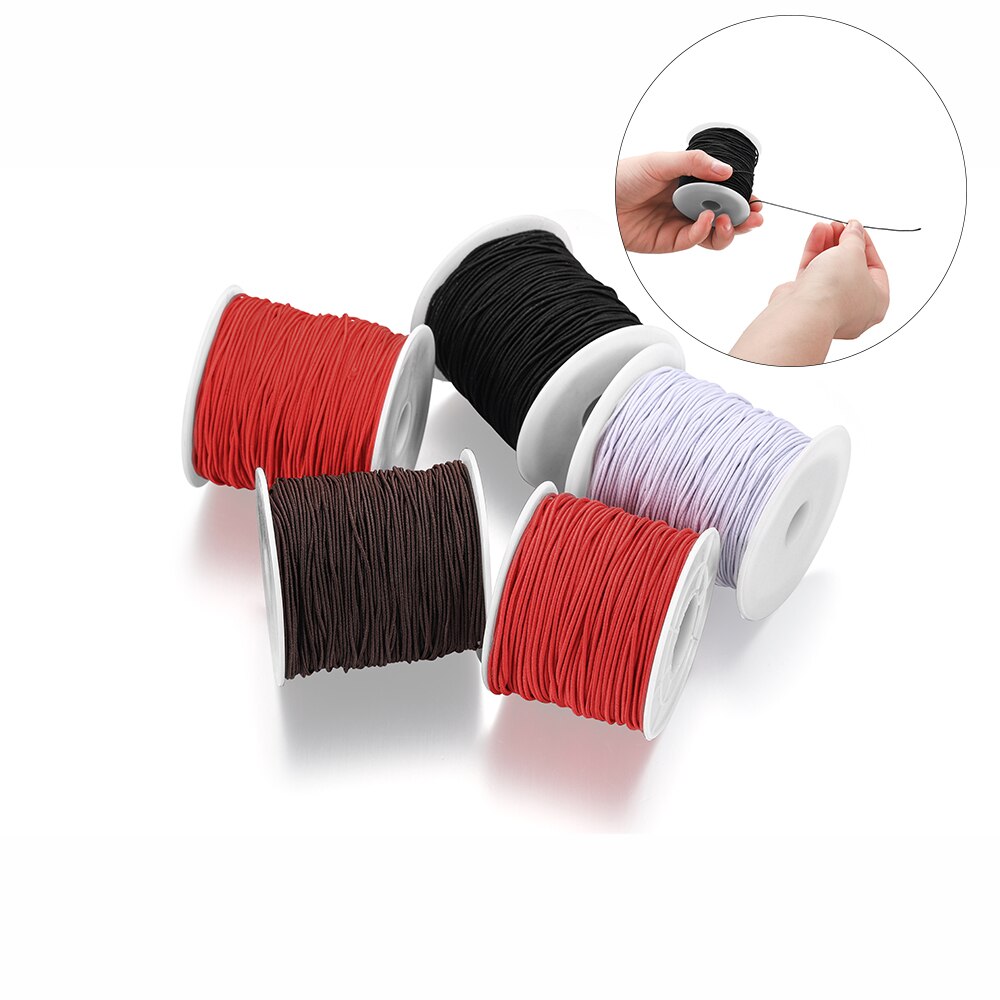 100 M/partij 0.8Mm 1Mm Elastisch Koord Kralen Stretch Draad Macrame Cord String Rope Bead Voor Diy Armband Ketting sieraden Maken