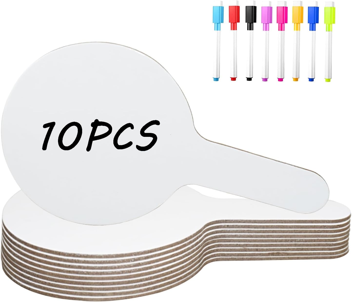 10PCS Answer Board Handheld Student Kids Whiteboards White Double Sided Small Game Props Melamine Reusable Whiteboard Child Kids