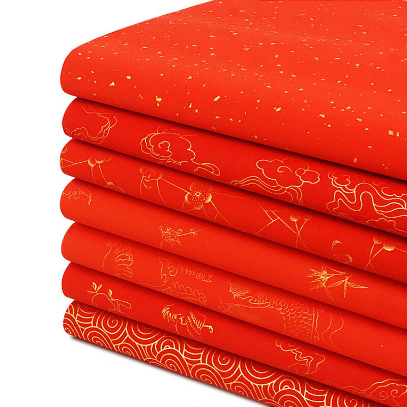 Calligraphy Paper Chinese Rice Paper Xuan Paper for Paper Cutting Chinese Spring Festival Couplets Red Rice Papier Rijstpapier