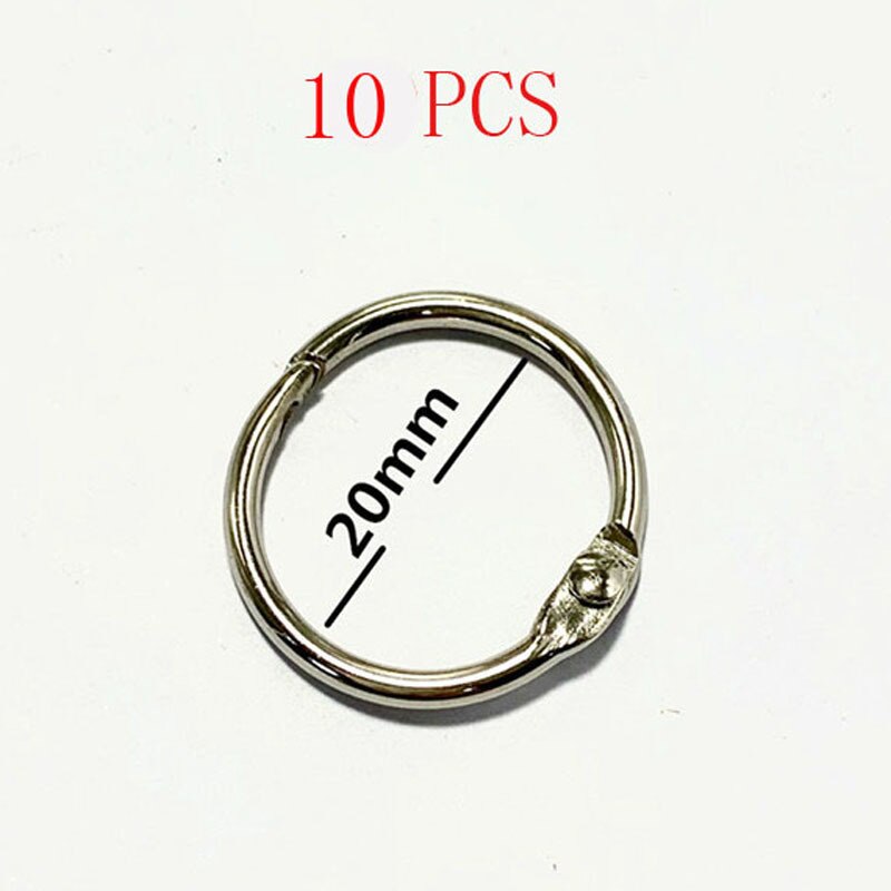 10PCS16mm 20mm book ring binding ring split ring metal ring environmental protection buckle: 20mm