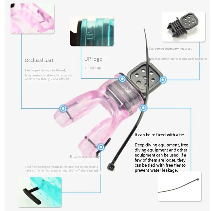 KEEP DIVING Universal Scuba Snorkel Regulator Diving Mouthpiece Anti Safety TPE Underwater Dive Breathe Tube