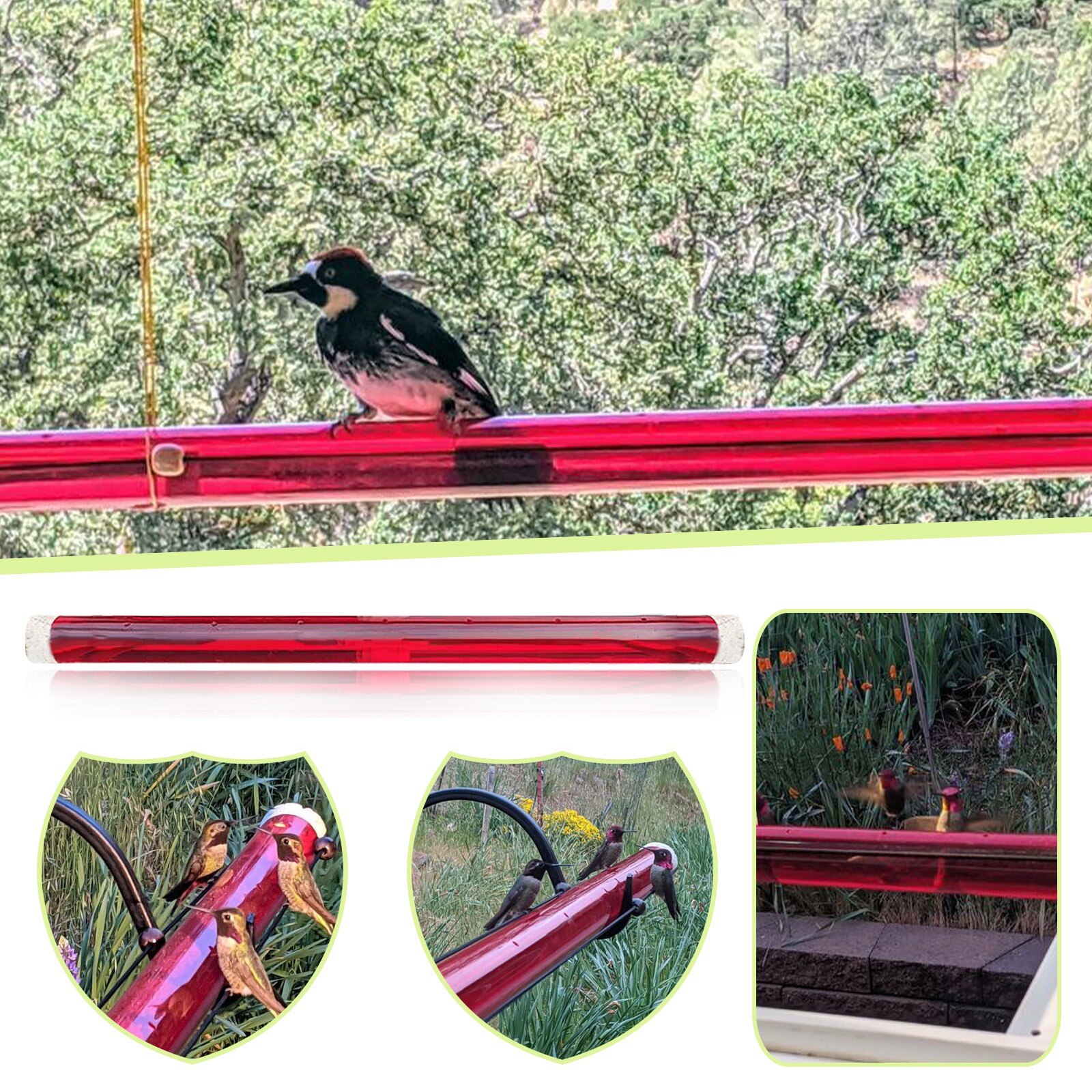 1 pièces d'anna Meilleur Colibri mangeoire pour oiseaux En Plastique Distributeur D'eau Bouteille Jardin Suspendu Extérieur En Plastique Fleur Fer Crochet Mangeoire Pour Oiseaux