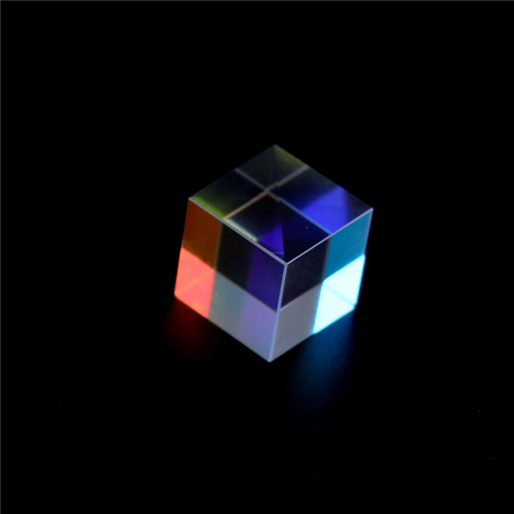 Cube prisme défectueux croix dichroïque miroir Combiner séparateur décor Transparent Module optique verre classe jouet