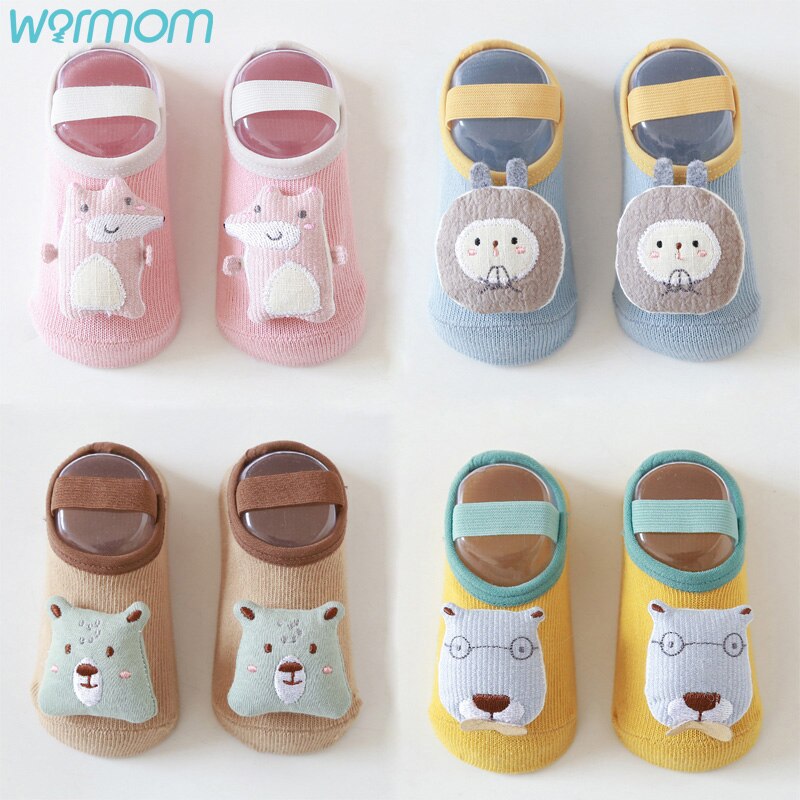 Warmom Baby Korte Sokken Lente Zomer Dier Pop Cartoon Sokken Jongens En Meisjes Antislip Sokken Baby Floor Sokken stroken Boot Sokken