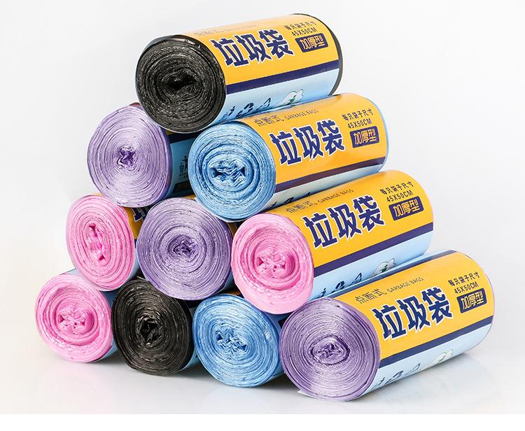 Colored & Black Garbage Bags Roll–Tear-Resistant Thick Plastic Trash Bags for Office,Kitchen, Home Waste Bin,Disposable&Easy-Use