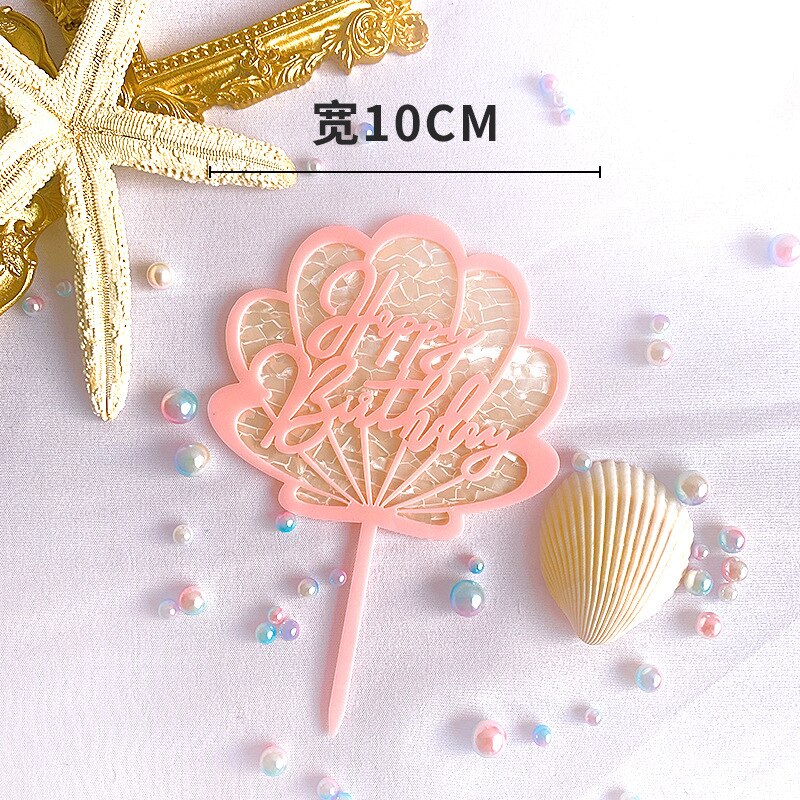 LINGAIXINYUE Muschel Kuchenaufsatz – Glänzend, 15 X 10,5 Cm, Für Geburtstag & Sommerparty