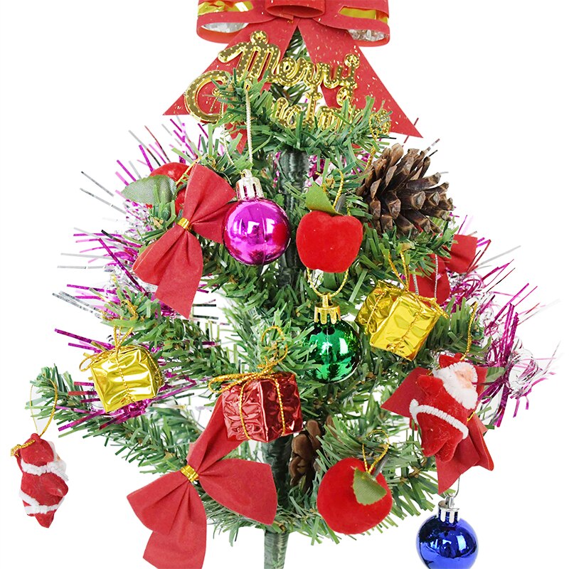 30/45cm PVC Christmas Tree DIY Hand Assemble With 23Pcs Christmas Tree Ornaments For Home Year Party Kids Navidad