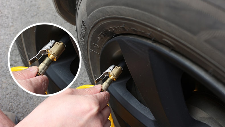 1pc auton auto messinki 8mm renkaan pyörän renkaan ilmaistukka inflaattorin pumpun venttiilin pidike puristinliitin sovitin autosarjat kompressorille