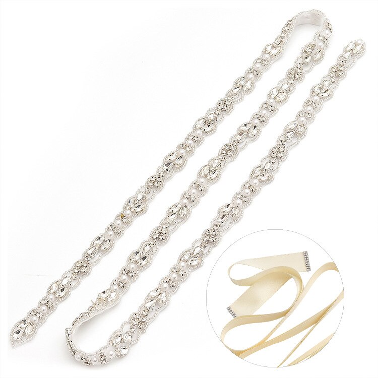 Kristallen riem, trouwriemen, bling bling, luxe strass riem, parel riem, jurk accessoires