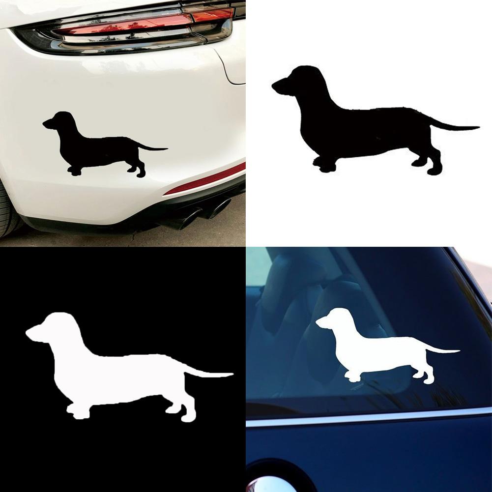 Sød gravhund hund bil-styling køretøj karosseri rude mærkater klistermærke dekoration diy bil styling tilbehør