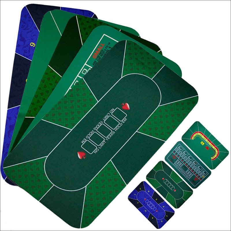 Tapis de Table de jeu de 1.2m, tissu de dessus de Table en caoutchouc, pour jeu de Poker Casino, Texas Hold'em Sic Bo, Blackjack, tapis de jeu