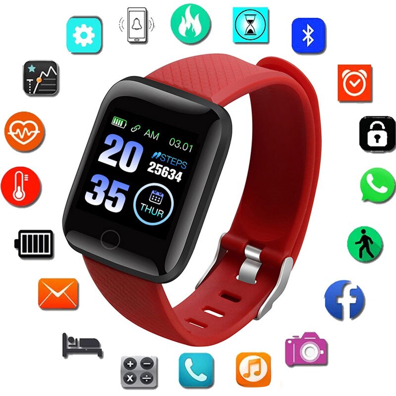 116plus Smart Watches Large Color Screen Intelligent Bracelet D13 Bracelet Exercise Meter Step Sleep Monitoring Wearable Devices