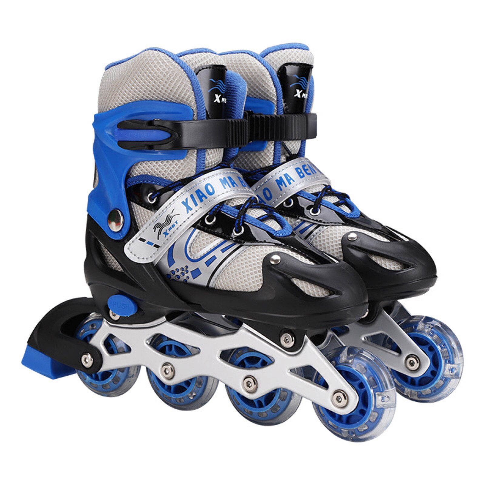 Kinderen Rolschaatsen Schoenen 4 Wiel Schaatsen Schoenen Verstelbare Rolschaatsen Voor Tiener Freestyle Schaatsen Patins Kinderen Speelgoed: Blauw / L