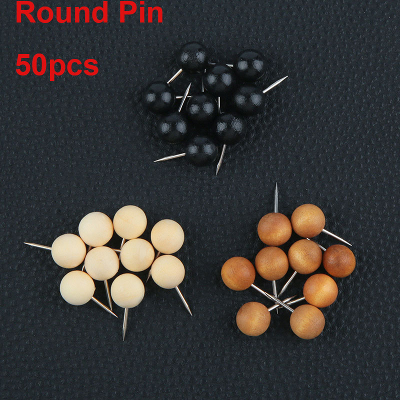 Chinchetas de madera para decoración, tachuelas de cabeza de madera, tachuelas de mapa de madera, Pin de marcado para tableros de corcho, proyectos de manualidades DIY, 20-50 Uds.: L / Lavanda