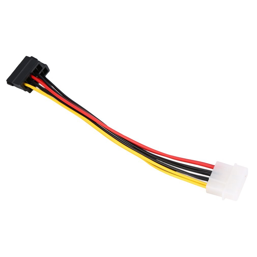 4 Pin Ide Molex Naar 2 Van 15 Pin Serial Ata Sata Hdd Power Adapter Cable Lichtgewicht Y Splitter Dual hard Drive Kabel