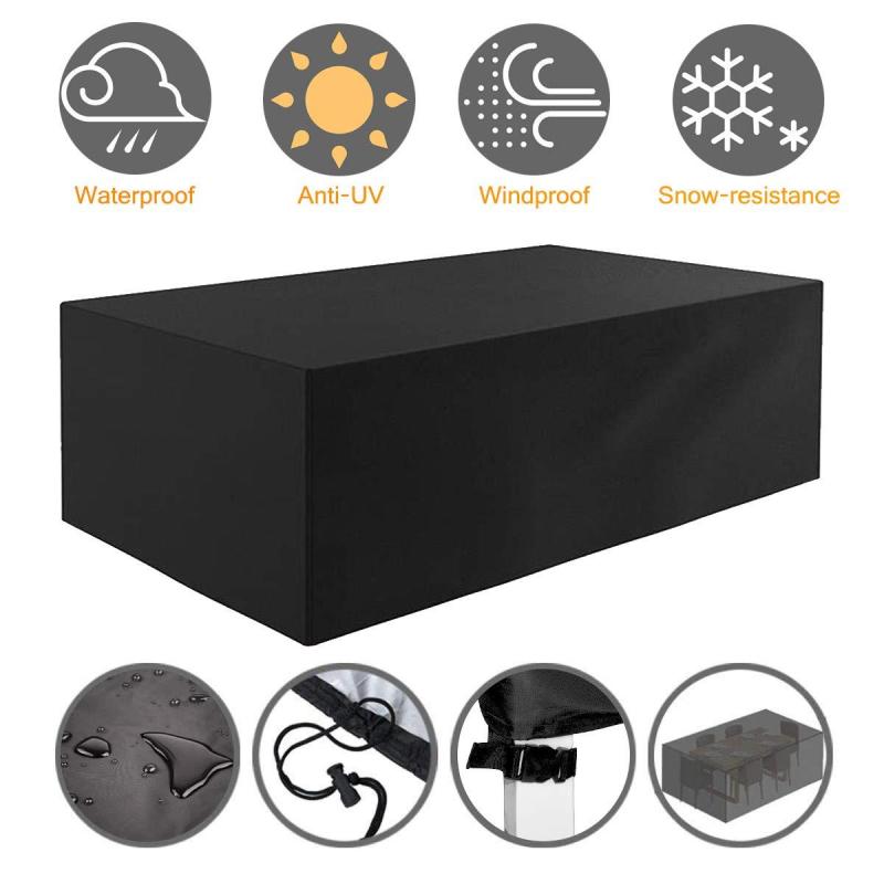 Fundas de muebles para exterior cubierta impermeable a prueba de polvo jardín mueble de cubo cubierta 420D tela Oxford protección de cubo de ratán