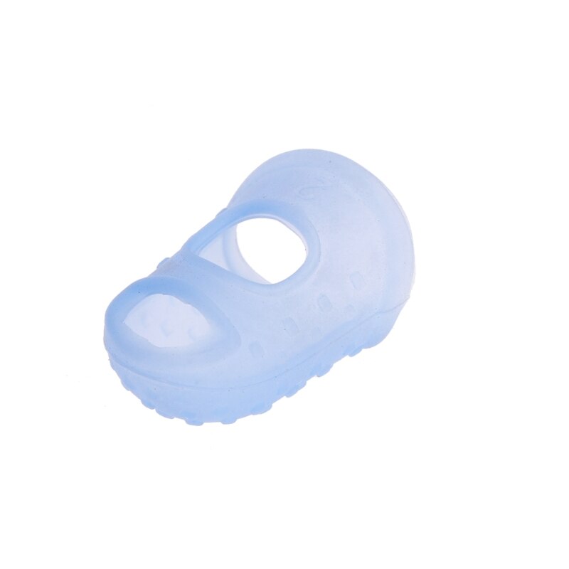 Silicone dedal dedo protetor costura costura ferramenta costura costura cores aleatórias: C