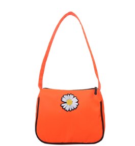 Canvas Kleine Tas Van Vrouwen Om Van Golf Van Zuid-korea Wilde Nylon Borduurwerk Schouder: Orange