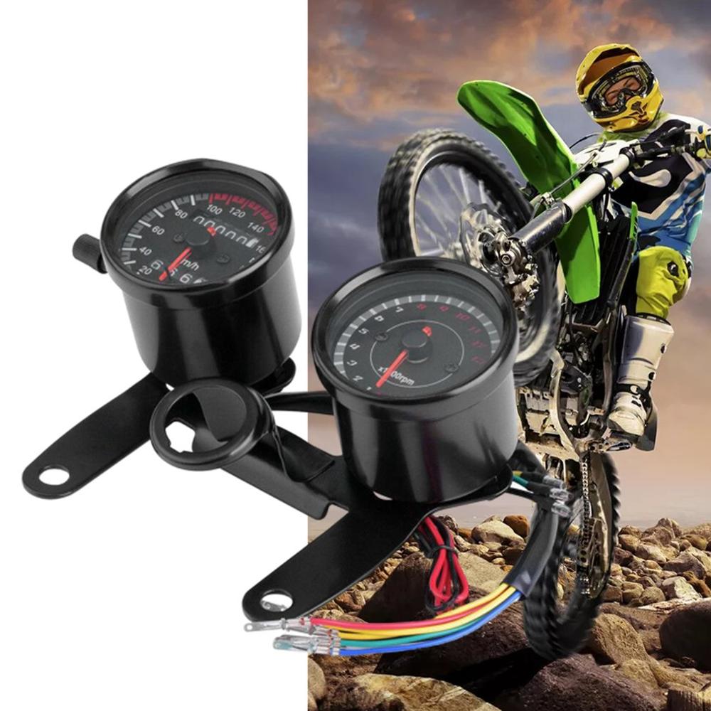 Cafe Racer Motorcycle Odometer Speedmeter Tachometer LED Speed Meter Motorbike Odometer Speedometer Tachometer