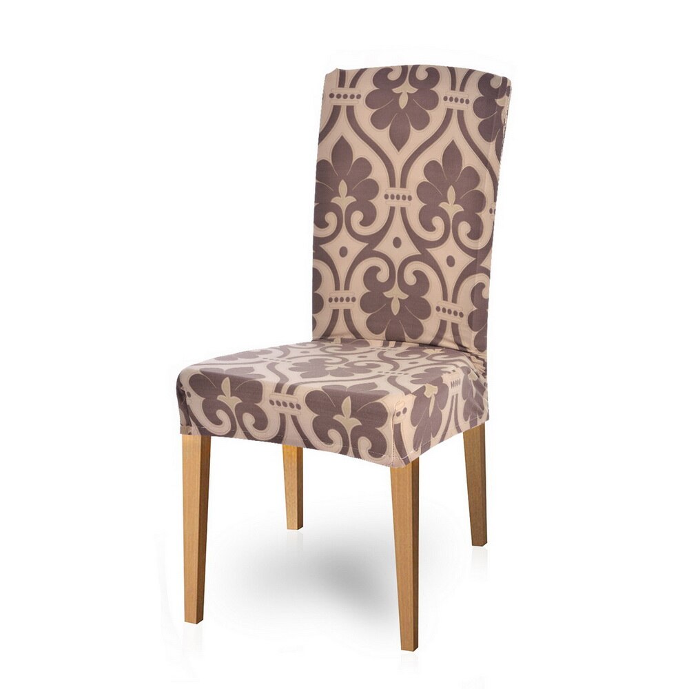 Elastische stoelhoes van spandex, woonkamer, eetkamerstoel, stretch, moderne bloemenprint, keuken, restaurant, hotel, hoes