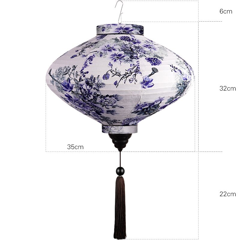 12/14 tums kinesiska sidenlyktor japan vietnam mid-höstlykta för utomhus vårfestival fest hängande dekor palatslykta: 9 14 tum