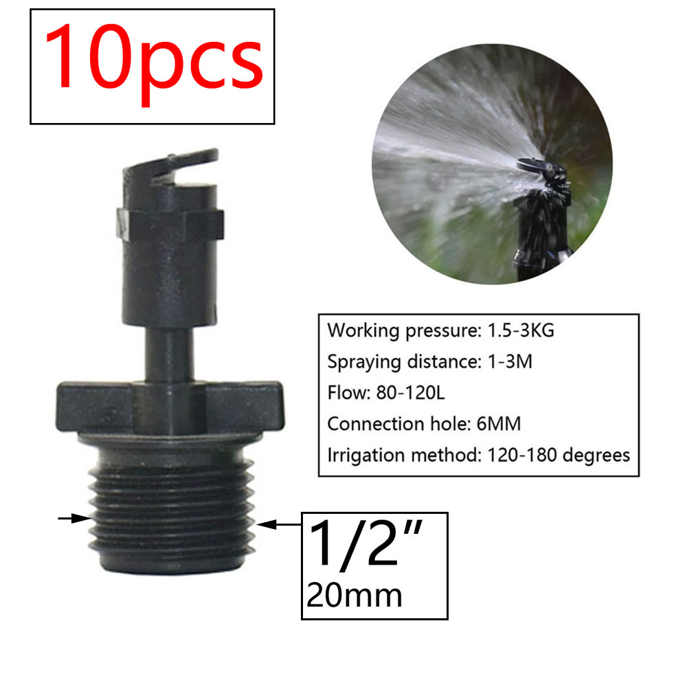 Drip Irrigation Watering Sprinkler Dripper Greenhouse Garden Adjustable Mist Emitters Stake Micro Spray Rotating Nozzle: W