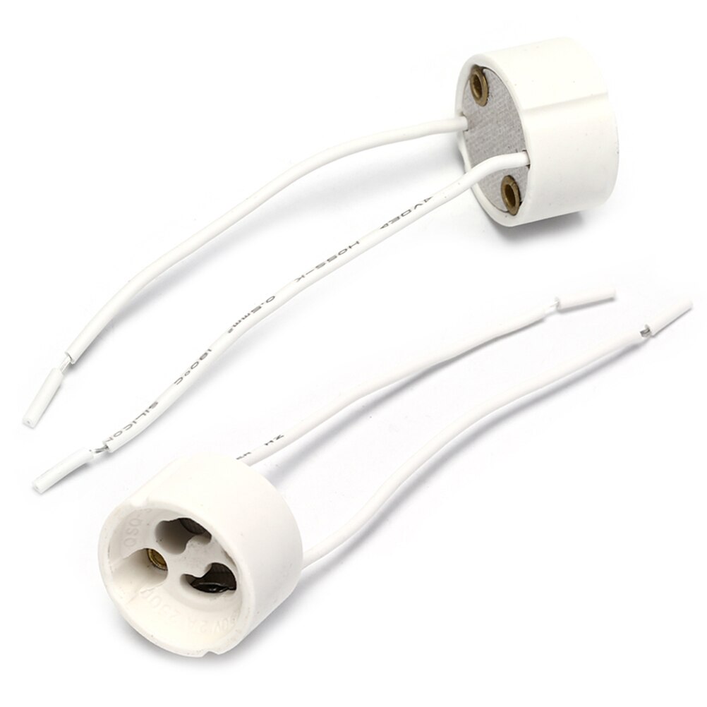 LED Strip Connector GU10 Socket For Halogen Ceramic Light Bulb Lamps Holder Base Wire Connector Lamp Holder 10pcs/lot