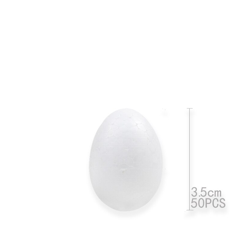 Decoración de Pascua DIY guirnalda ramas secas corona de mimbre con Pascua decoración con forma de huevo para el hogar adorno colgante 30/60mm color huevo de espuma: 50pcs 3.5cm