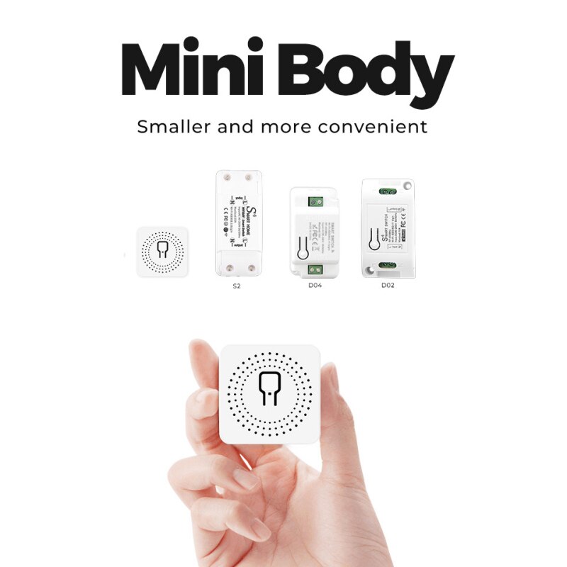 16A Tuya Mini Smart Switch Wifi 2-Way Home Diy Afstandsbediening Modules App Voice Timer Schakelaars Compatibel Met alexa Google Thuis