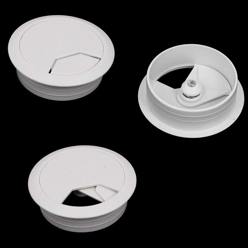 -20Pcs 2 Inch Desk Wire Cord Cable Grommets Hole Cover for Office PC Desk Cable Cord Organizer Plastic Cover