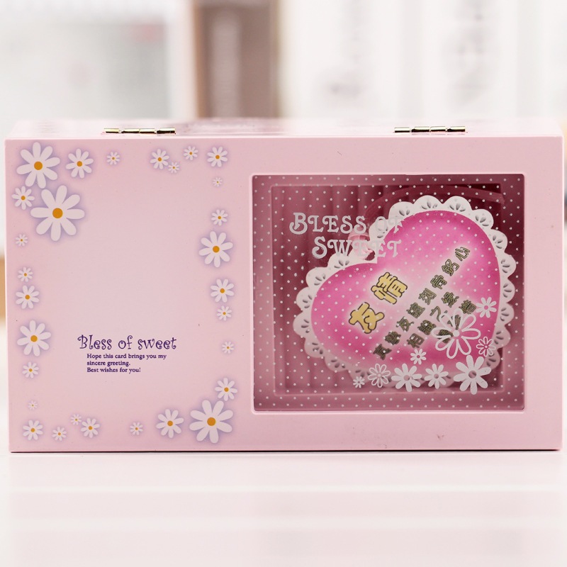 Dancing Girl Ballerina Music Box Rectangle Mirror Musical Jewelry Box Music Boxes Girls Carousel Girlfriend Valentine's Day